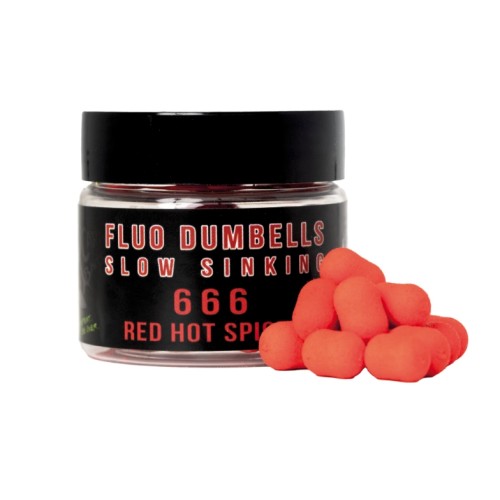 OVER CARP BAITS 666 RED HOT SPICE FLUO DUMBELS BILANCIATI