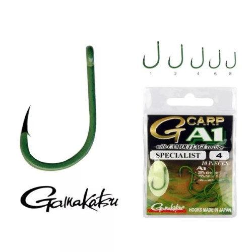 GAMAKATSU G CARP A1 HARD SPECIALIST COATED CAMO GREEN